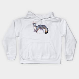 Cozy Gray Fox Kids Hoodie